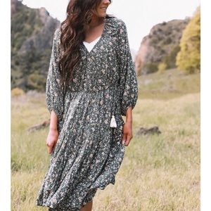 Floral wrap dress